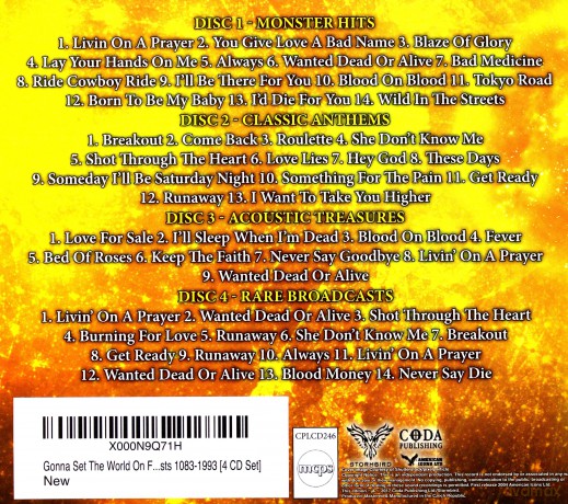 Bon Jovi: Gonna Set The World On Fire [4CD]