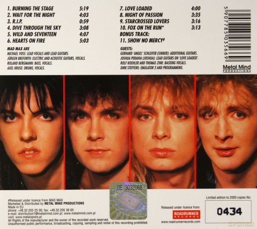 Mad Max: Night Of Passion (Remastered + Bonus Tracks) (digipack) [CD]