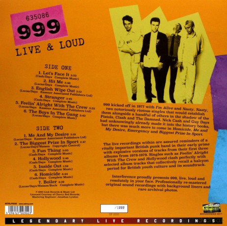 999: Live And Loud (Rsd 2017) [Winyl]