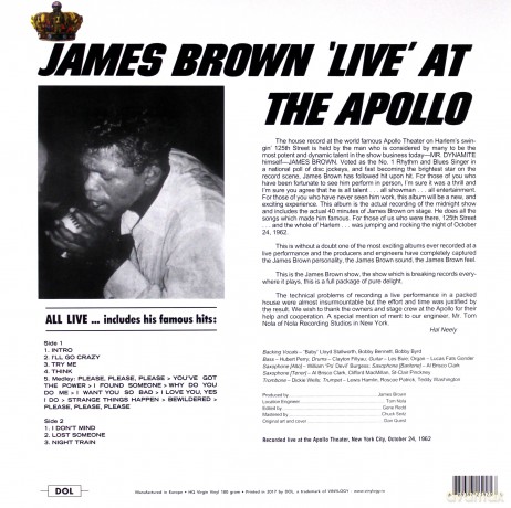 James Brown: Live At The Apollo [Winyl]