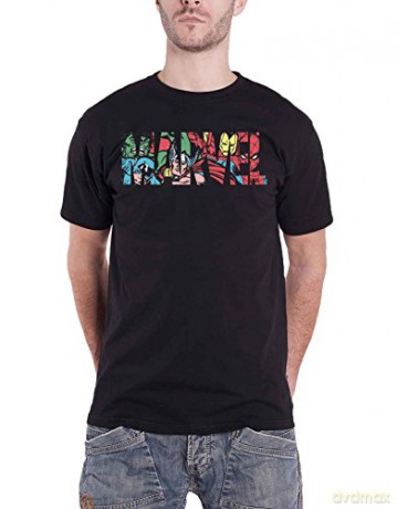 Marvel Comics: Logo Character Infill X Large T-Shirt