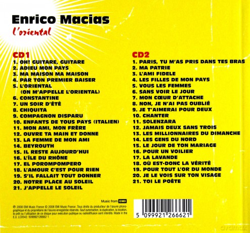 Enrico Macias: LOriental [2CD]