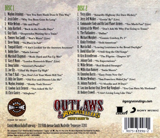 Outlaws & Armadillos: Country's Roaring '70s [2CD]