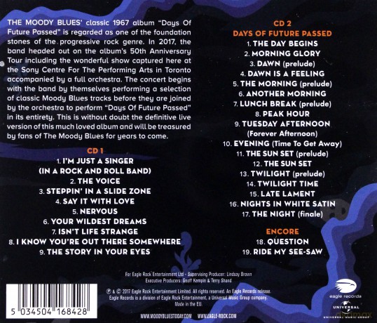 Moody Blues: Days Of Future Passed Live [2CD]