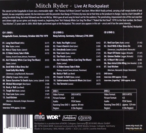 Mitch Ryder: Live At Rockpalast [3CD]+[2DVD]