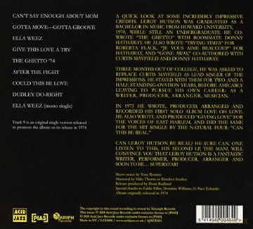 Leroy Hutson: The Man (digipack) [CD]