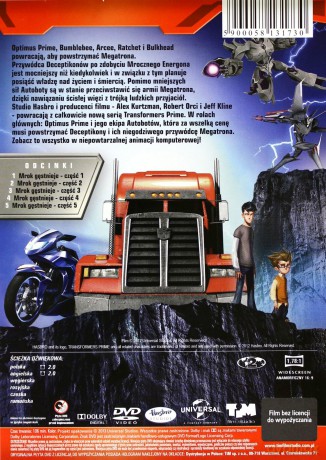 Transformers Prime sezon 1 cz. 1 [DVD]