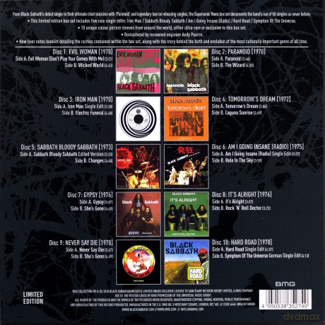 Black Sabbath: Black Sabbath Supersonic Years: The Seventies Singles Box Set [10xWinyl]