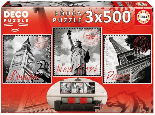 EDUCA 3x500 el. Big Cities [PUZZLE]