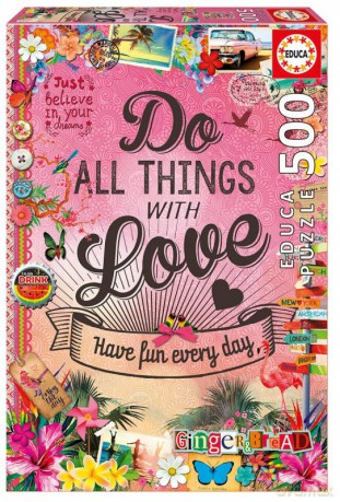 EDUCA 500 el. Do All The Things With Love Gingerbread [PUZZLE]