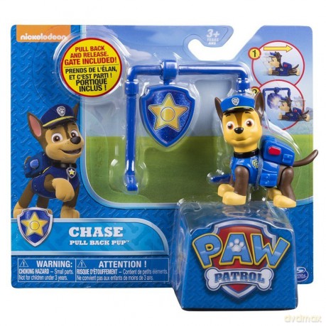 Psi Patrol Figurka akcji z odznaką, Chase [FIGURKA]