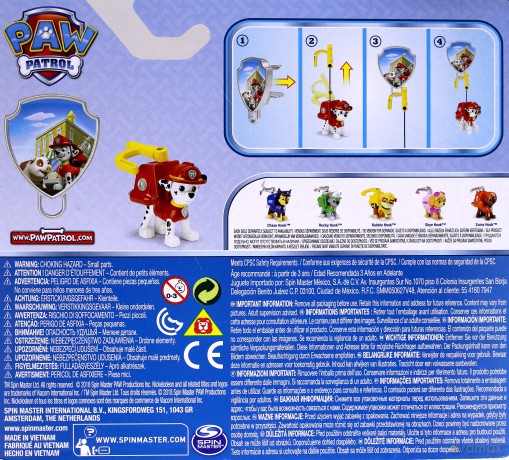 Psi Patrol Figurka akcji z odznaką, Marshall [FIGURKA]