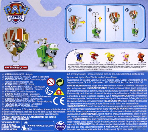 Psi Patrol Figurka akcji z odznaką, Rocky [FIGURKA]