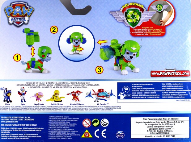 Psi Patrol Figurka akcji z odznaką, Rocky [FIGURKA]