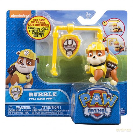 Psi Patrol Figurka akcji z odznaką, Rubble [FIGURKA]