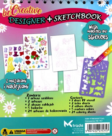Malowanka kreatywna designer i sketchbook