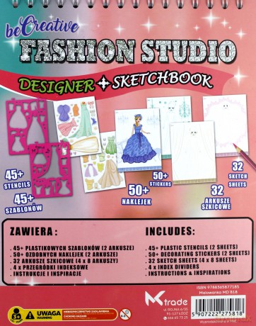 Malowanka kreatywna designer i sketchbook