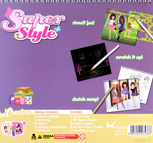 Malowanka kreatywna super style 3w1