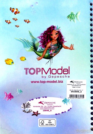 Notesik z płynną okładką. Fantasy Model syrenka
