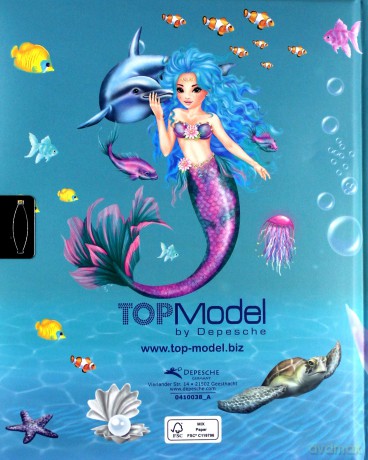 Pamiętnik z kłódką Fantasy Model z syrenką