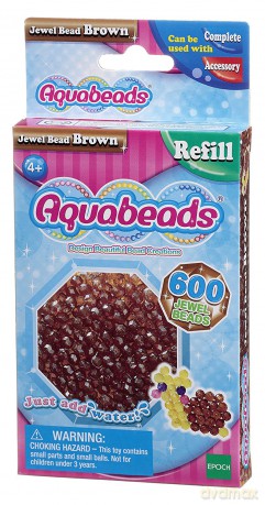 Aquabeads Brązowe koraliki-klejnociki