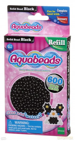 Aquabeads Czarne lite koraliki