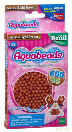 Aquabeads Jasnobrązowe lite koraliki
