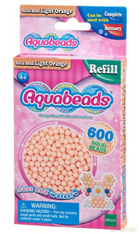 Aquabeads Jasnopomarańczowe lite koraliki
