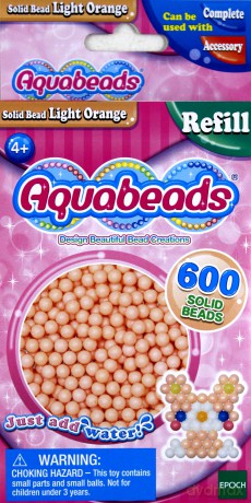 Aquabeads Jasnopomarańczowe lite koraliki
