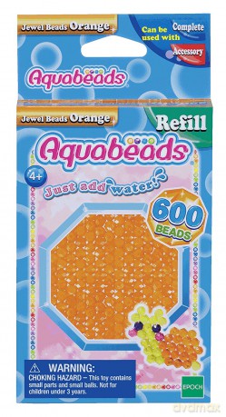 Aquabeads Pomarańczowe koraliki-klejnociki