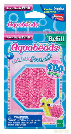 Aquabeads Różowe koraliki-klejnociki