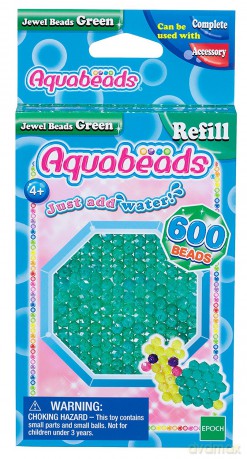 Aquabeads Zielone koraliki-klejnociki