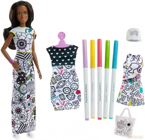 Barbie Crayola Zestaw Kolorowa Moda