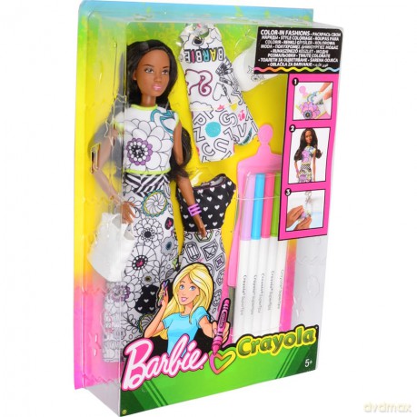 Barbie Crayola Zestaw Kolorowa Moda