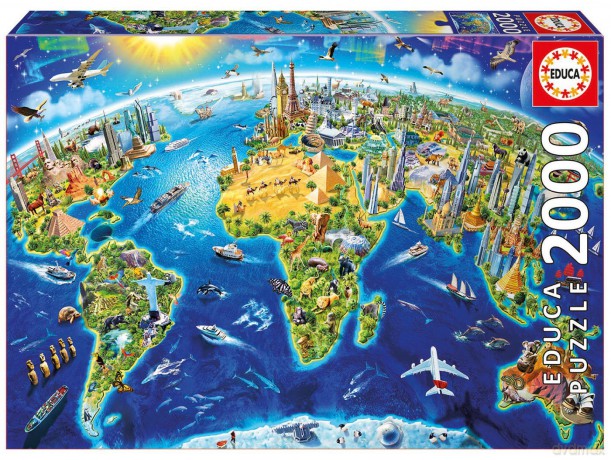 EDUCA Charakterystyczne Miejsca Ziemi 2000 el. [PUZZLE]