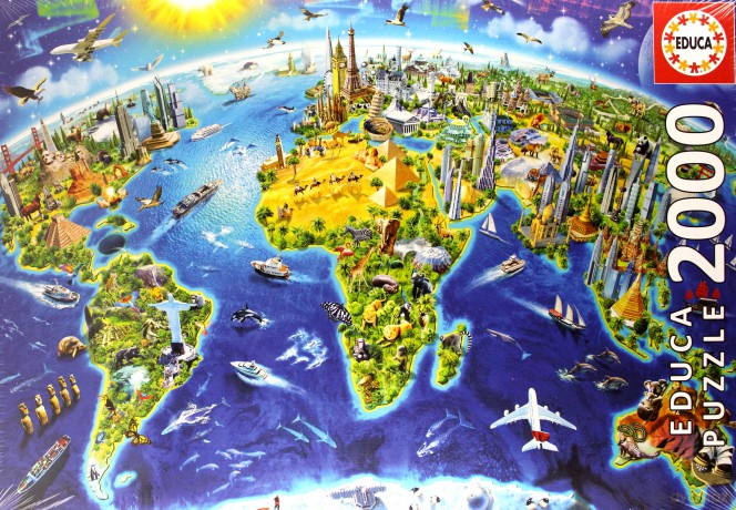 EDUCA Charakterystyczne Miejsca Ziemi 2000 el. [PUZZLE]