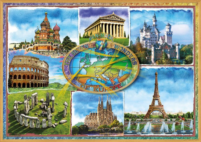 EDUCA Siedem Cudów Europy 1500 el. [PUZZLE]