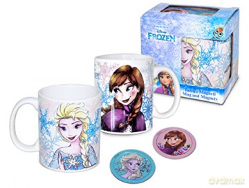 Frozen Zestaw podarunkowy kubek 330 ml 2 magnesy