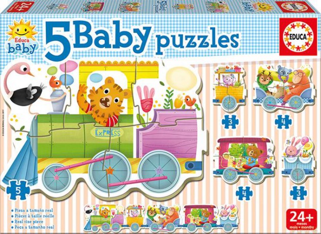 Puzzle dla dzieci Pociąg zwierząt [PUZZLE]