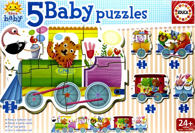 Puzzle dla dzieci Pociąg zwierząt [PUZZLE]