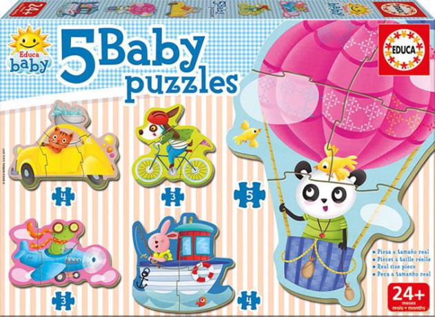 Puzzle dla dzieci zwierzęta pojazdach [PUZZLE]