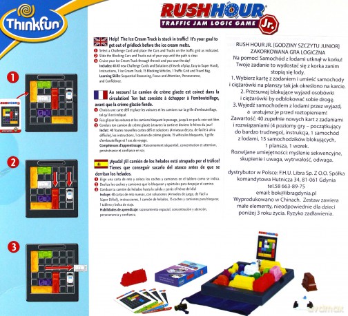Rush Hour Junior Godziny szczytu gra logiczna