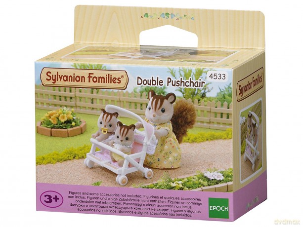 Sylvanian Families Podwójny wózek spacerowy