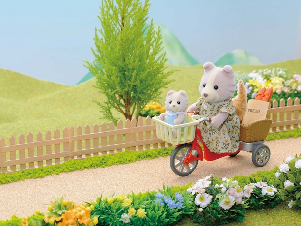 Sylvanian Families przejażdżka rowerowa mamą