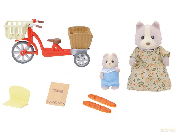 Sylvanian Families przejażdżka rowerowa mamą