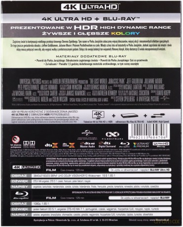 Park Jurajski: Zaginiony Świat [Blu-Ray 4K]+[Blu-Ray]