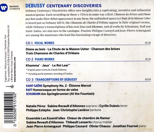 Debussy - Centenary Discoveries [3CD]