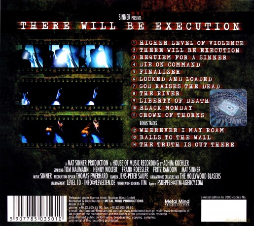 Sinner: There Will Be Excecution (Remastered + Bonus Tracks) (digipack) [CD]