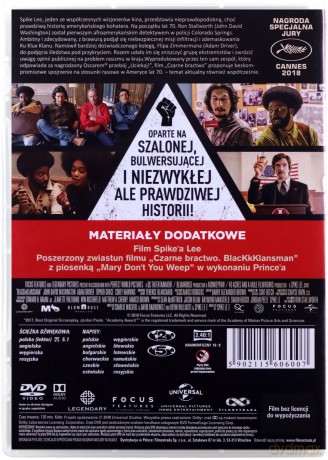 Czarne Bractwo. BlacKkKlansman [DVD]