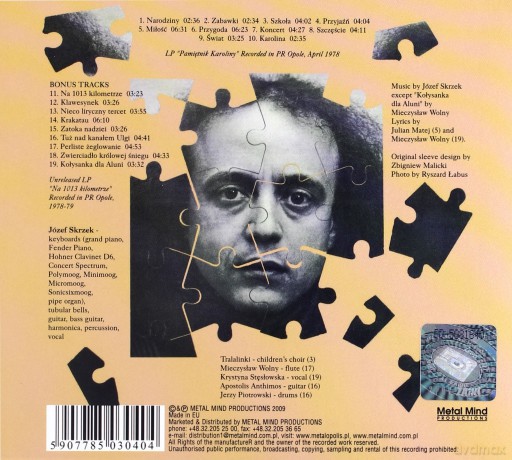 Józef Skrzek: Pamiętnik Karoliny (Remastered + Bonus Tracks) (digipack) [CD]